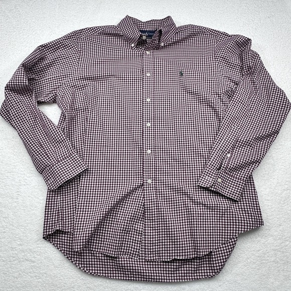 Ralph Lauren Other - Ralph Lauren Shirt Mens XL Purple Check Button Down Long Sleeve Classic‎ Fit
